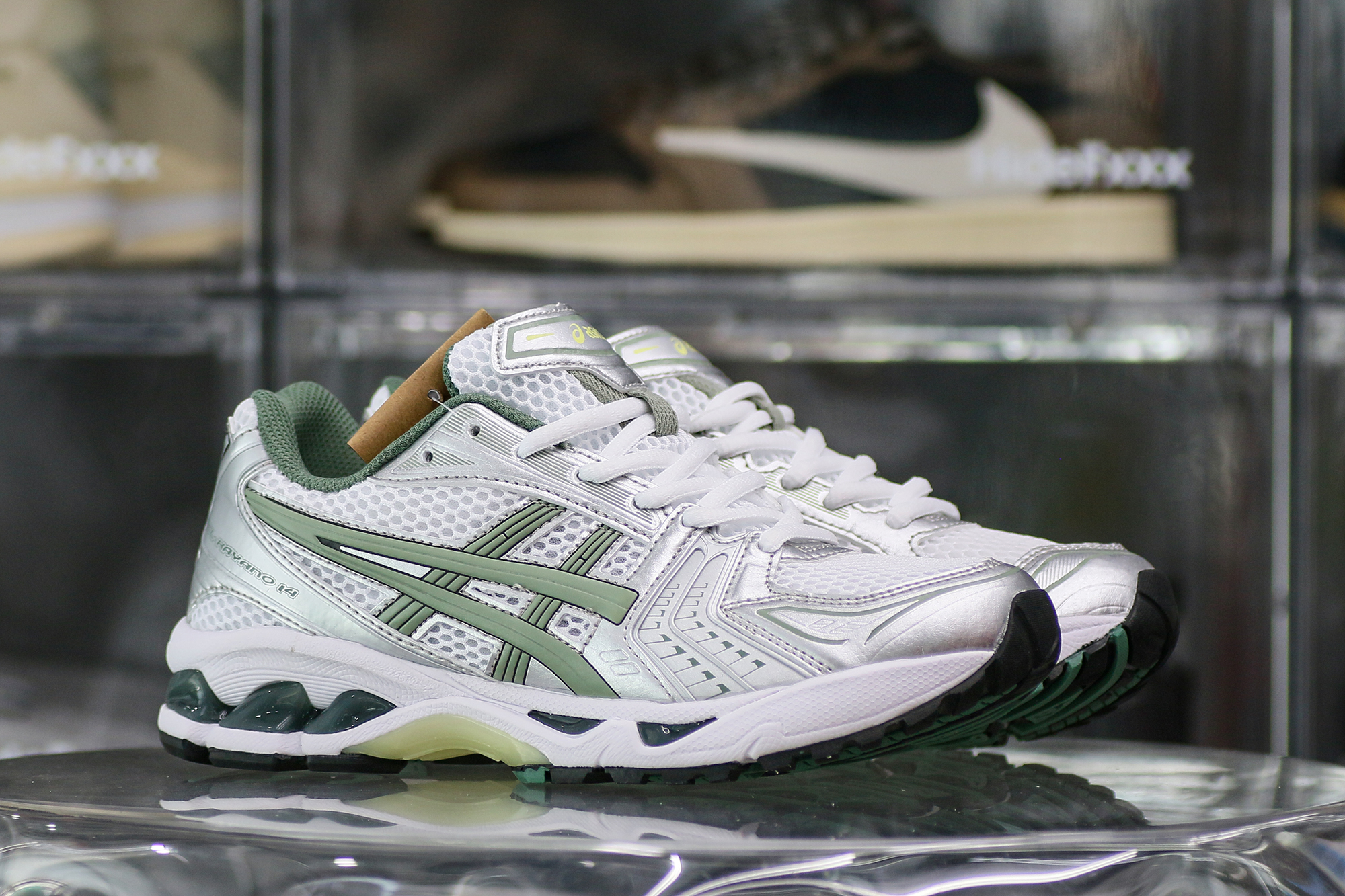 Gel Kayano 14 White Pure Silver Slate Grey Sage