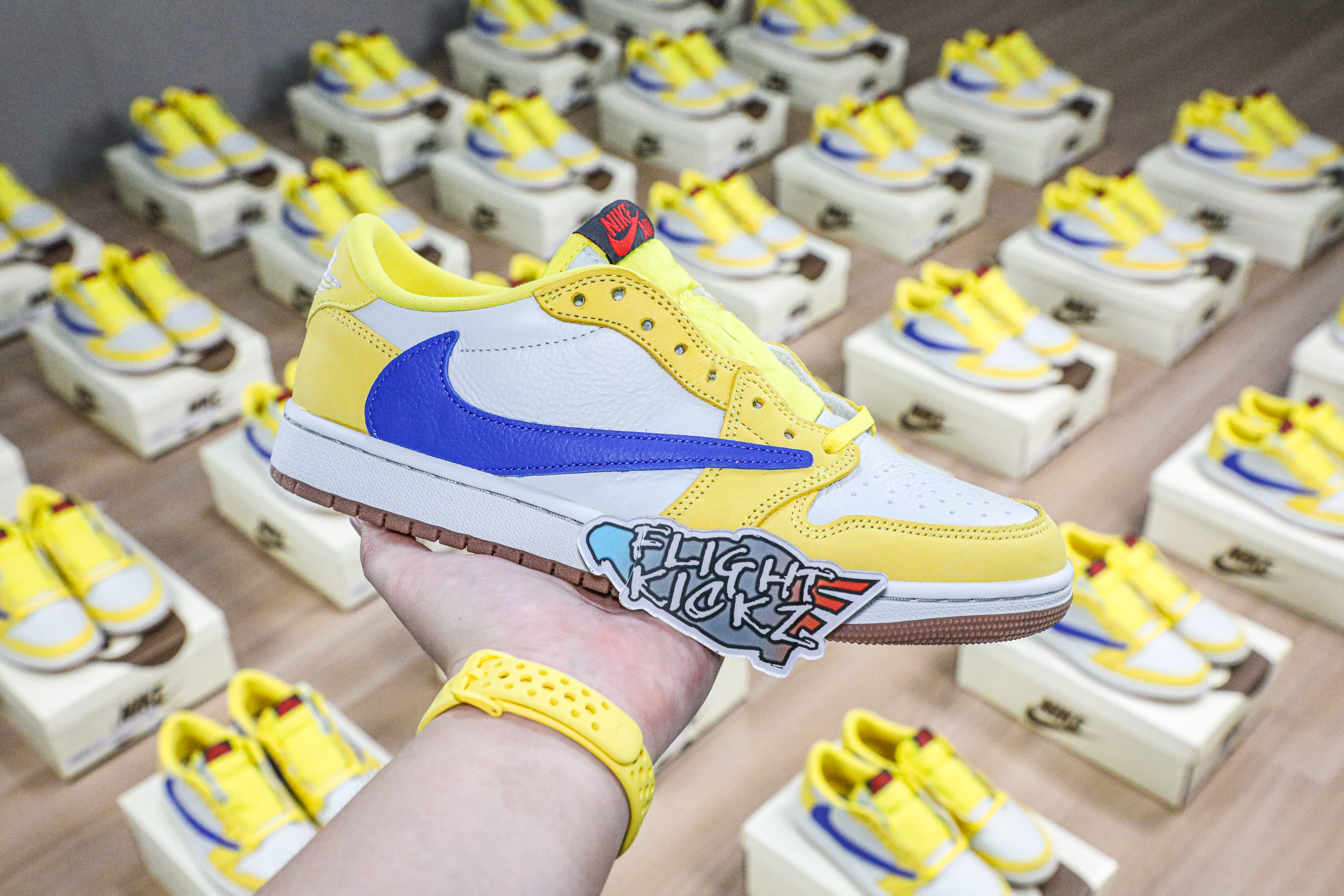 Travis Scott x Air Jordan 1 Retro Low OG SP “Elkins/Canary Yellow” (LN5 A1 batch)