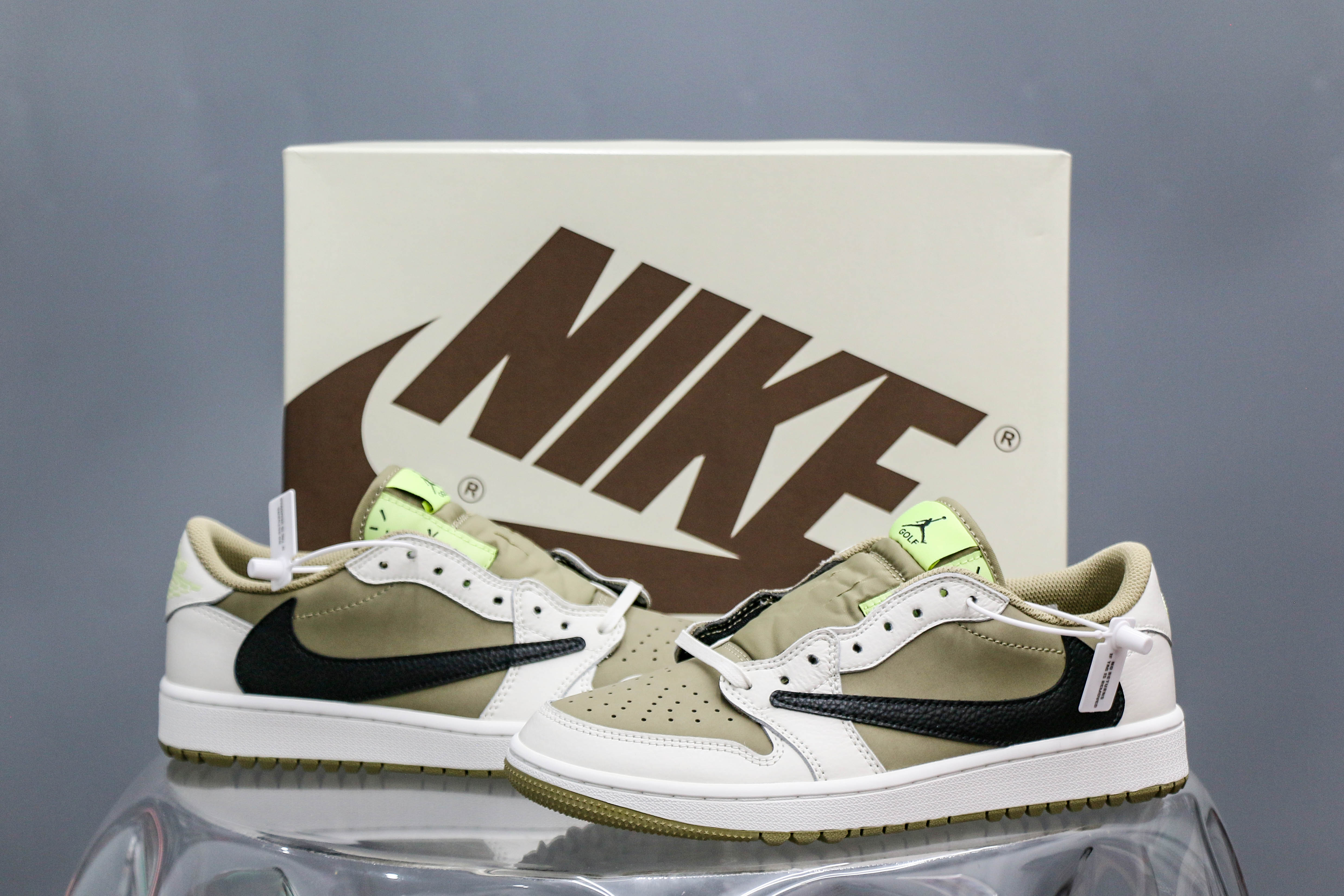 Travis Scott x Air Jordan 1 Low Golf Neutral Olive (A2 Batch)