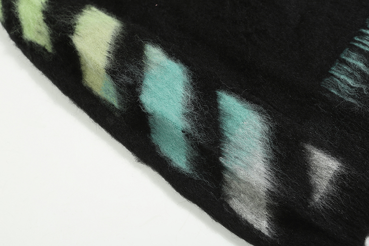 Off White black and red color-block long-sleeve sweater