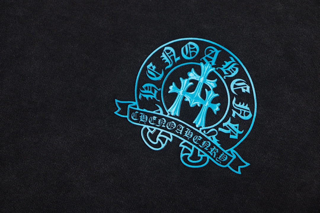 Chrome Hearts latest basic crewneck sweatshirt Black/Blue