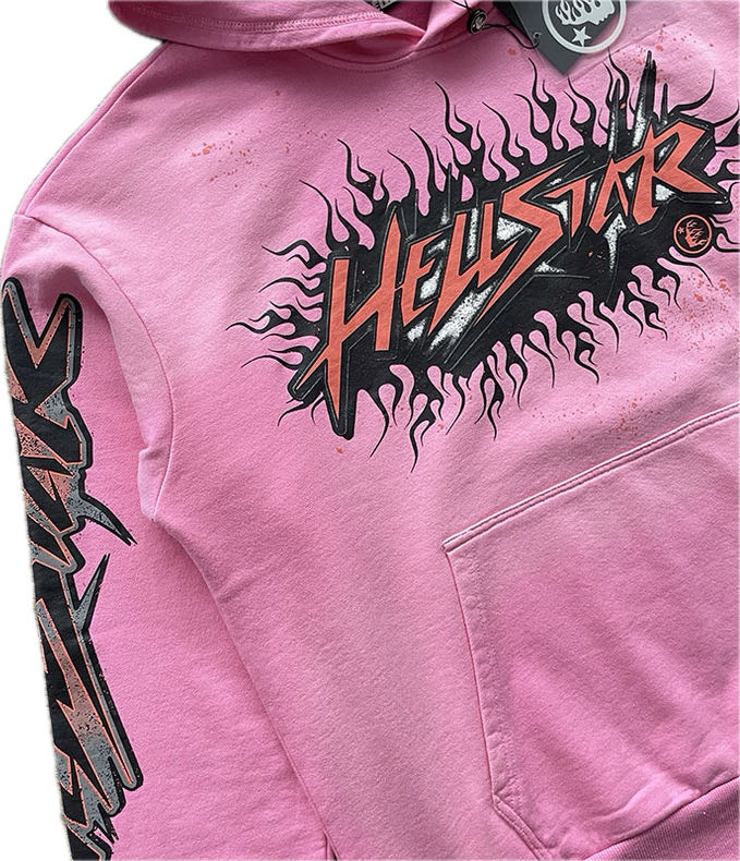 Hell$tar Studios brainwashed hoodie with brain Pink
