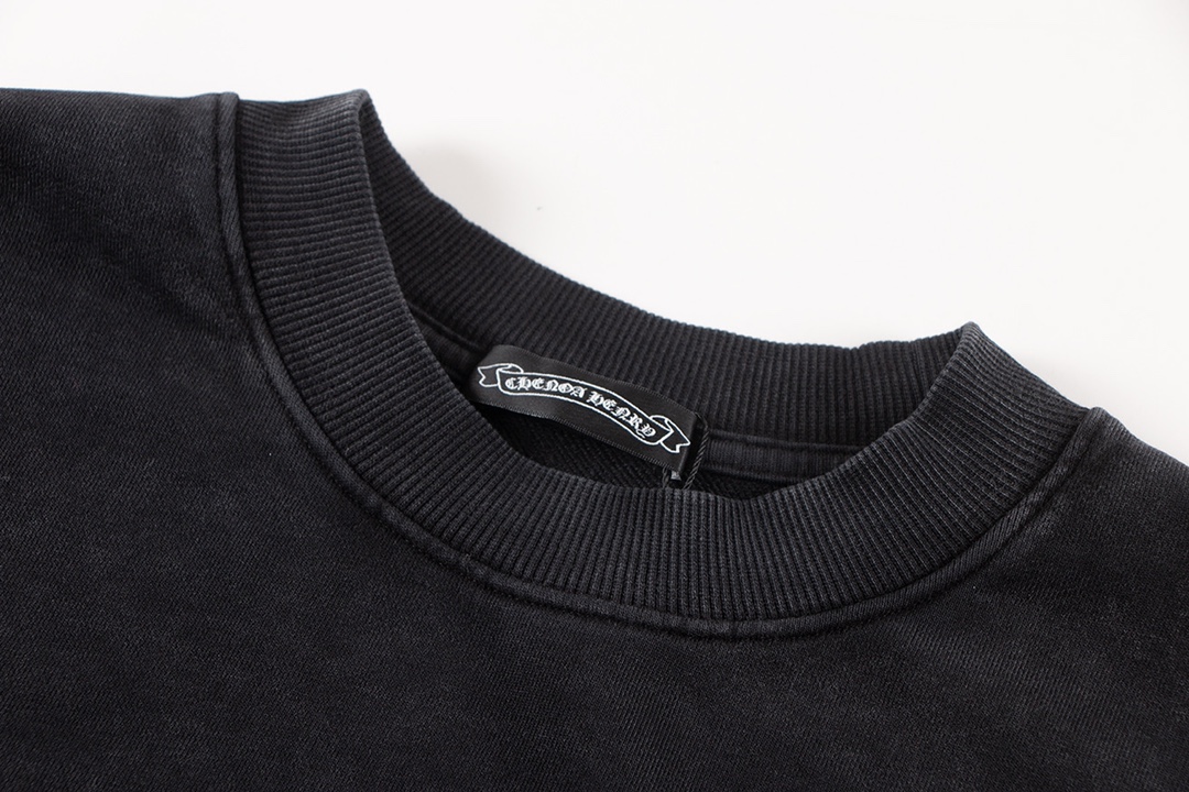 Chrome Hearts latest basic crewneck sweatshirt Black/Blue