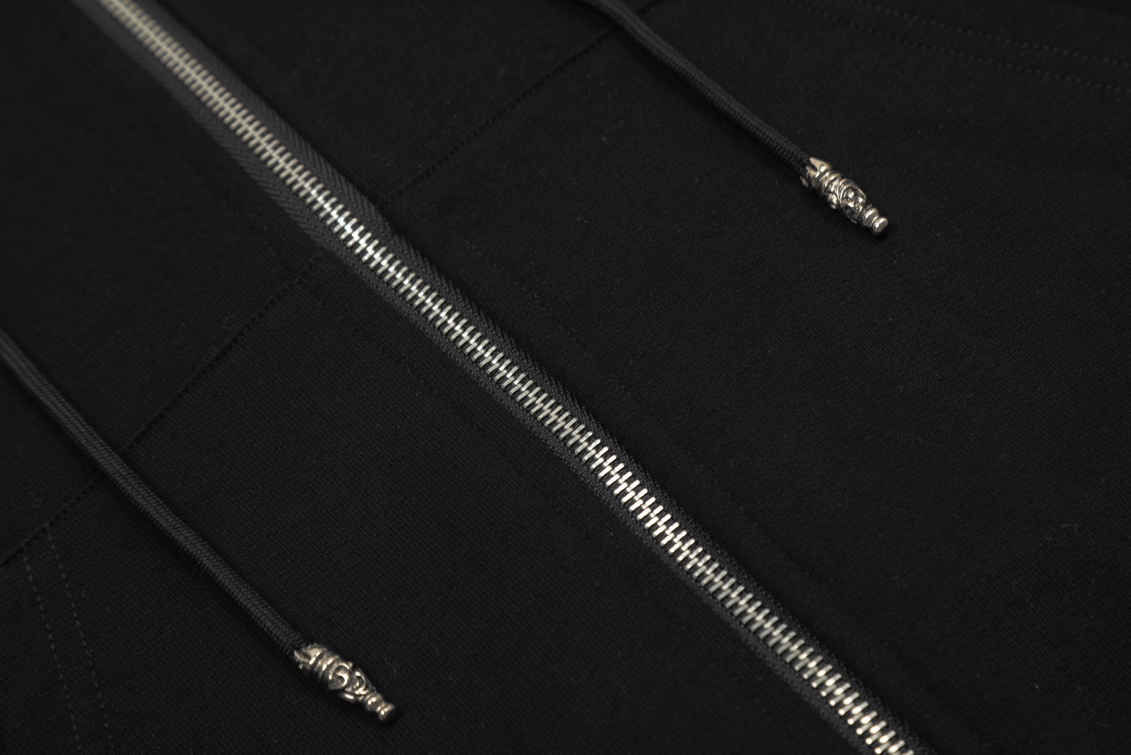 Chrome Hearts black embroidered and printed heavy-duty zip-up hoodie