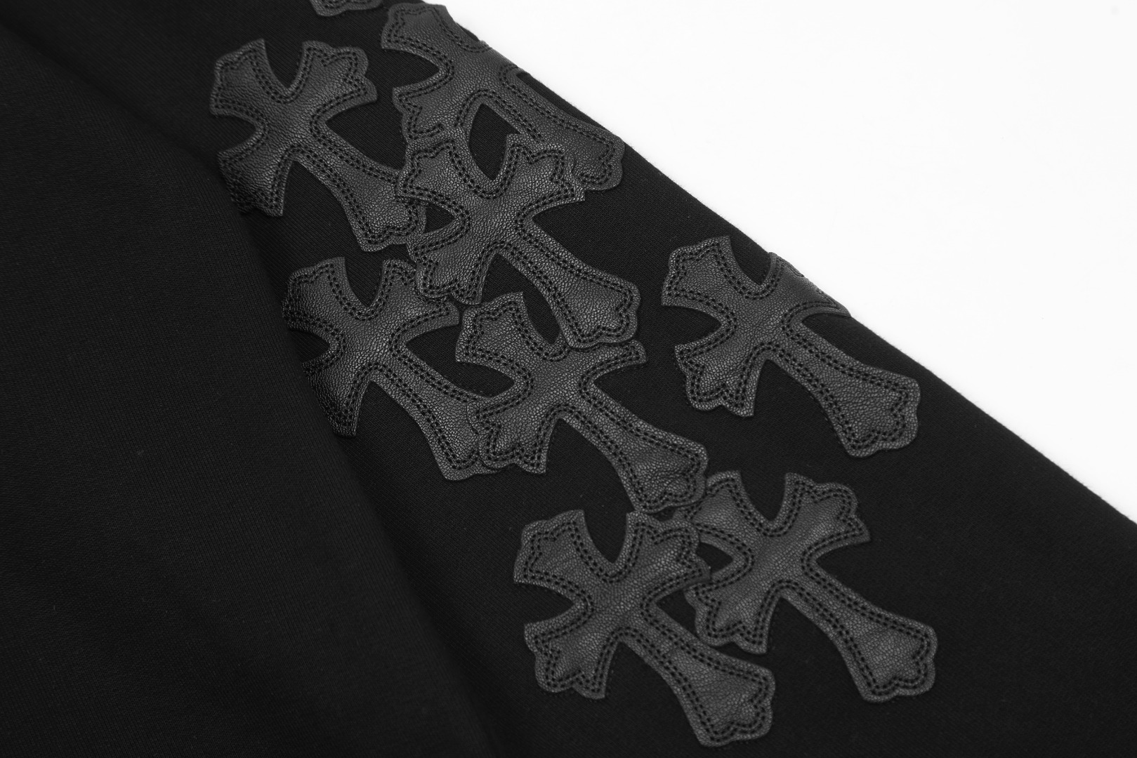 Chrome Hearts black embroidered and printed heavy-duty zip-up hoodie