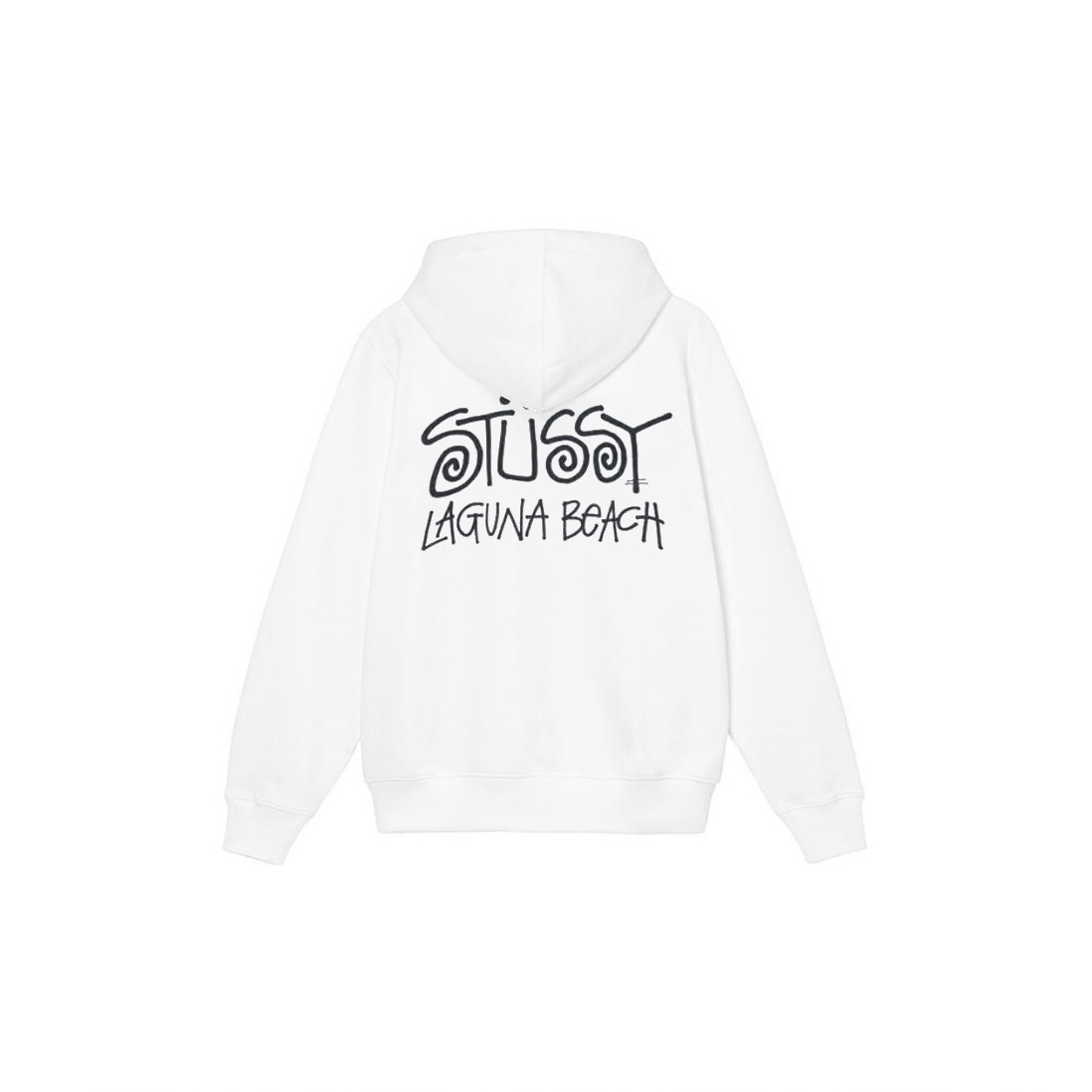 Stu$$y LAGUNA BEACH short-sleeve hoodie with script logo graphic print