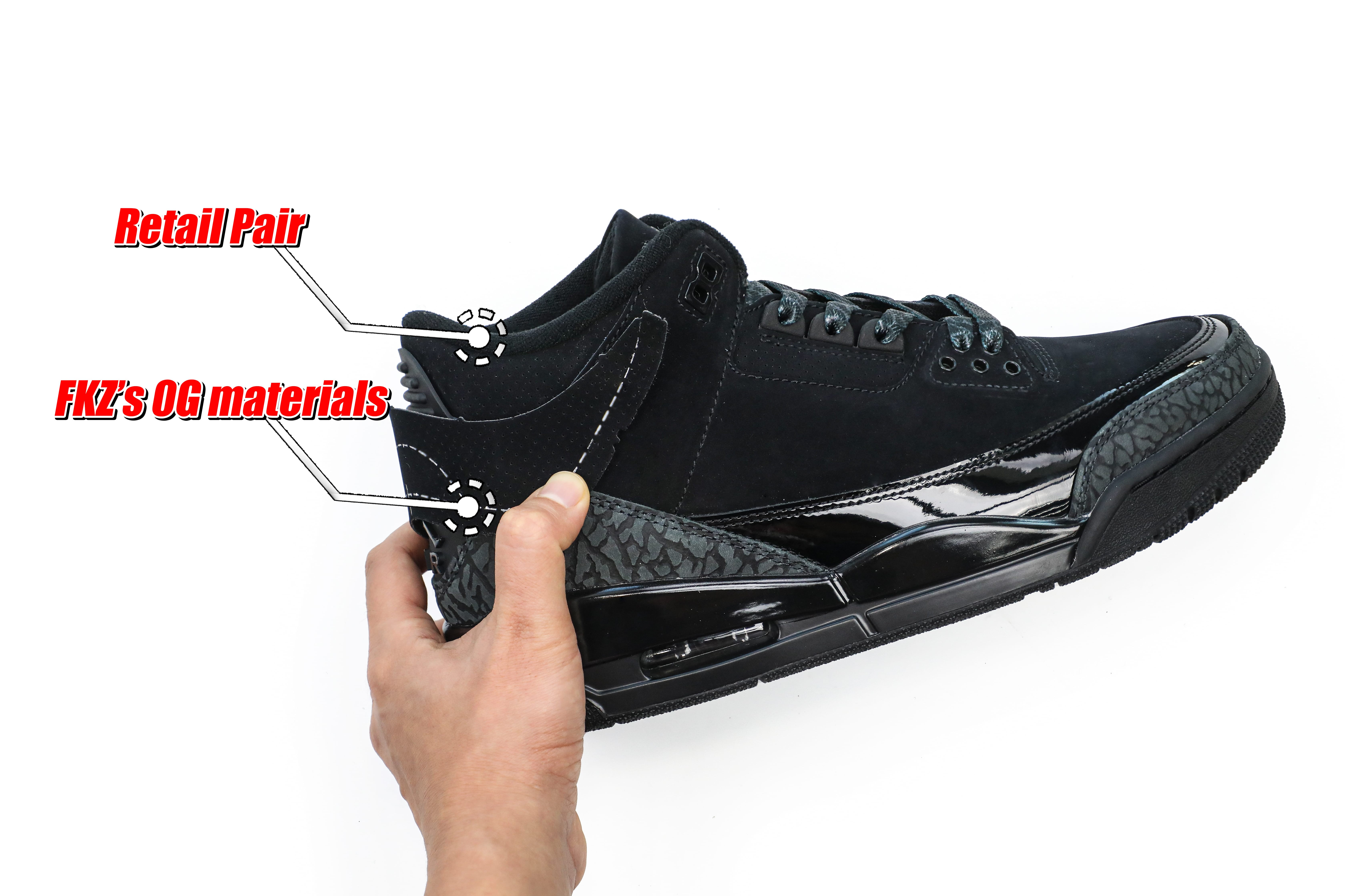 Air Jordan 3 Black Cat 2025 (A1 Batch)