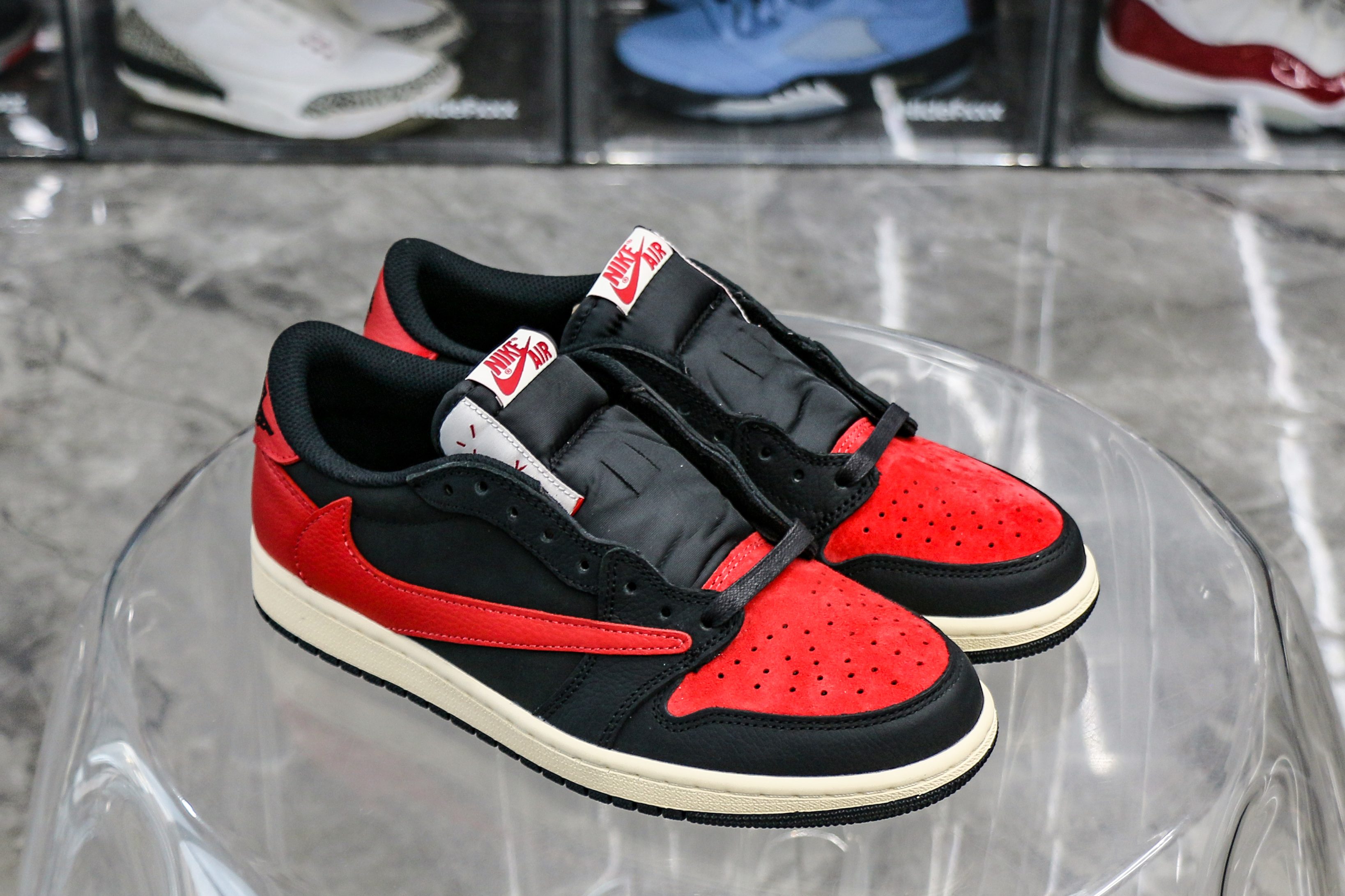 Travis Scott x Air Jordan 1 Low OG Black Red Custom