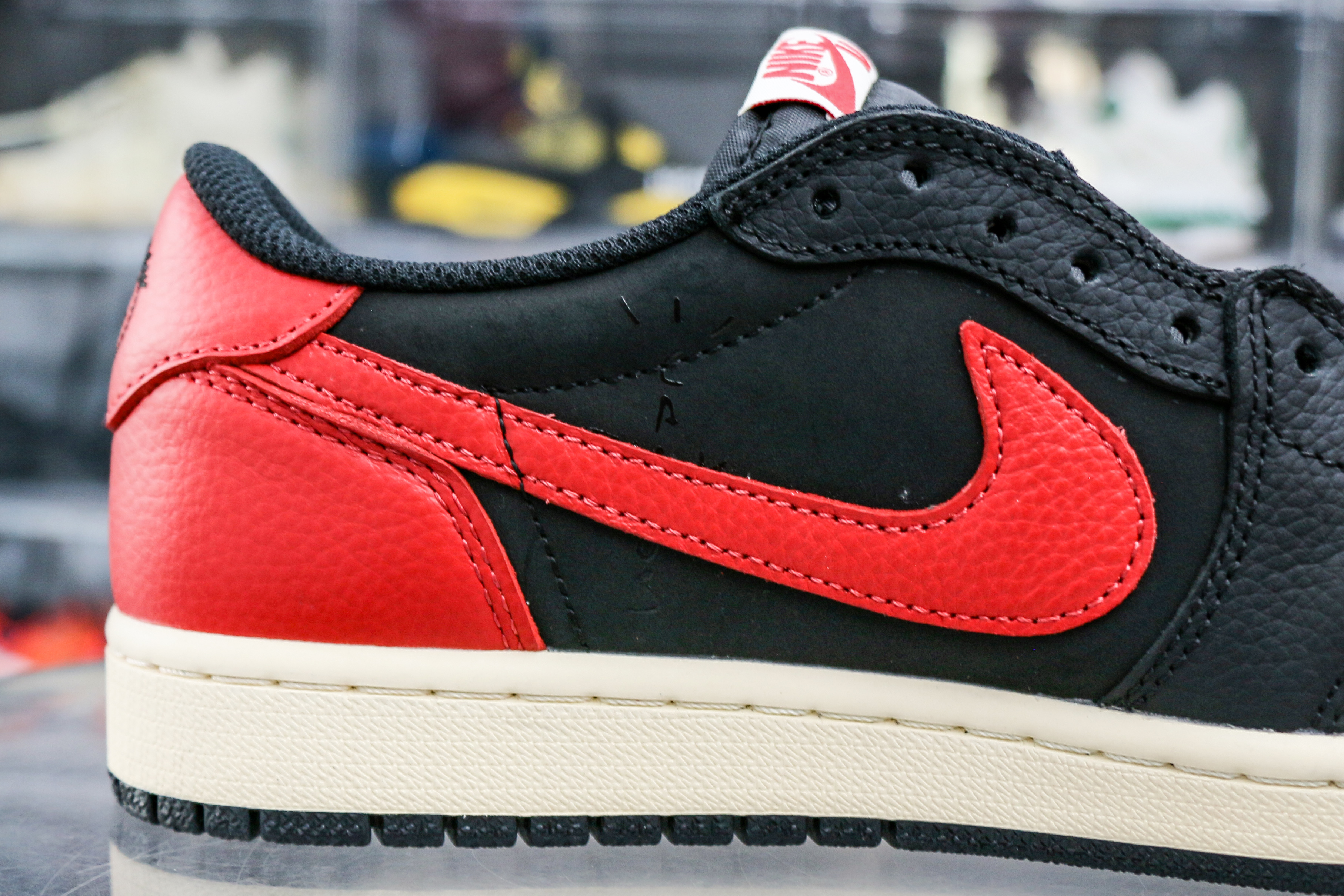 Travis Scott x Air Jordan 1 Low OG Black Red Custom