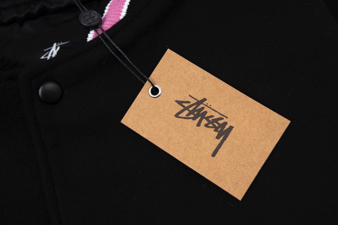 Stussy S Talk Melton Varsity Jacket