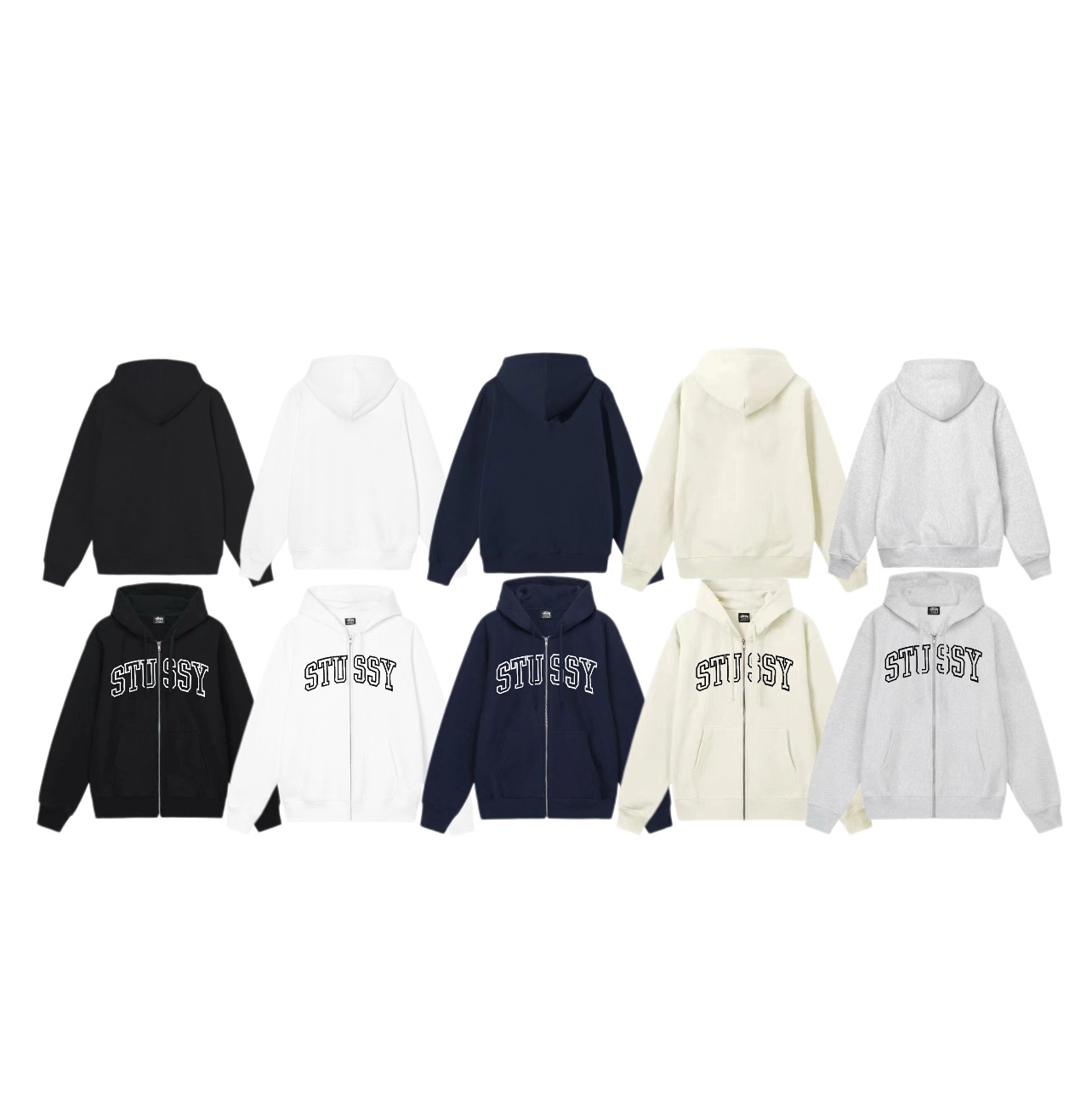 Stussy22SS Crown Crew Neck Pullover Hoodie