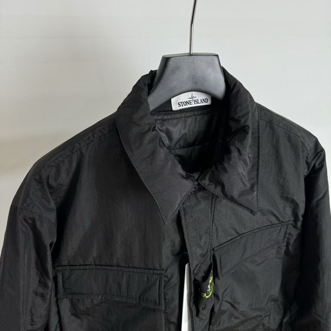 Stone 1sland Single-breasted cotton jacket