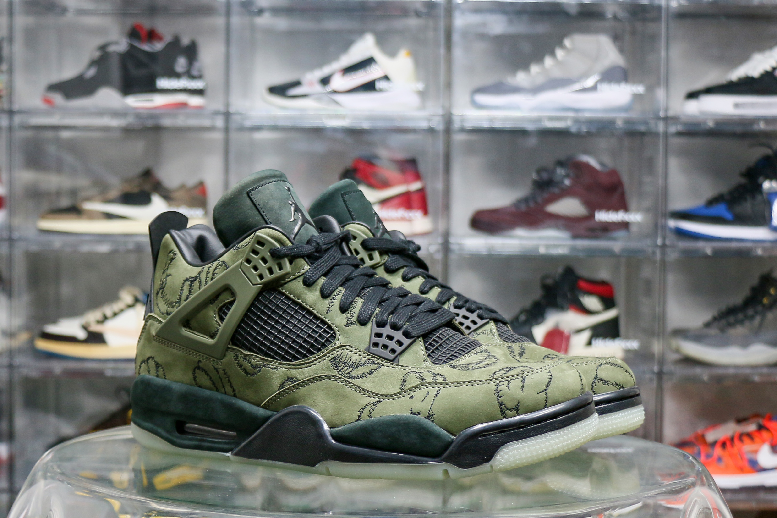 Kaws X Air Jordan 4 Retro Green Sample ( Ln5 A1 Batch)
